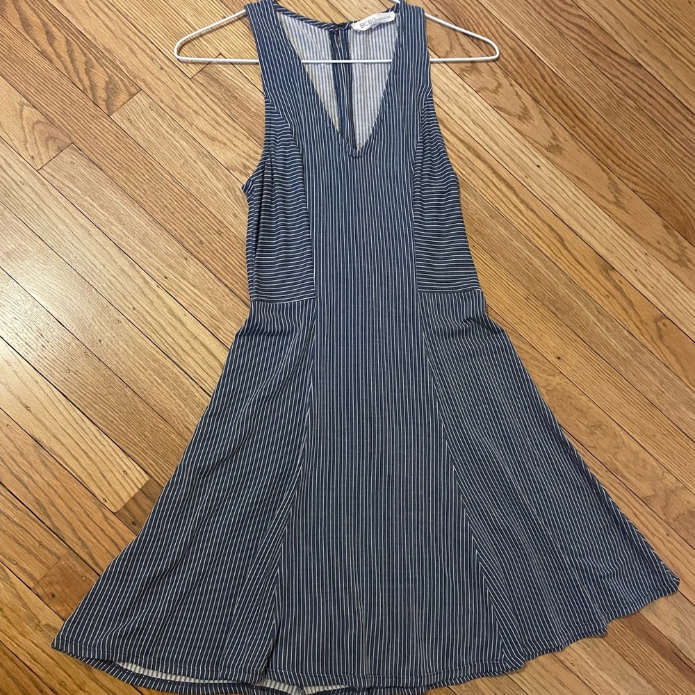 BCBG Striped Skater Mini Dress